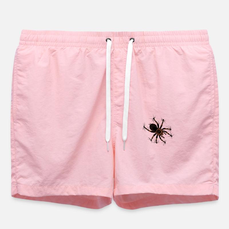 Spider lovers - climbing tarantula - Swim Trunks - pink