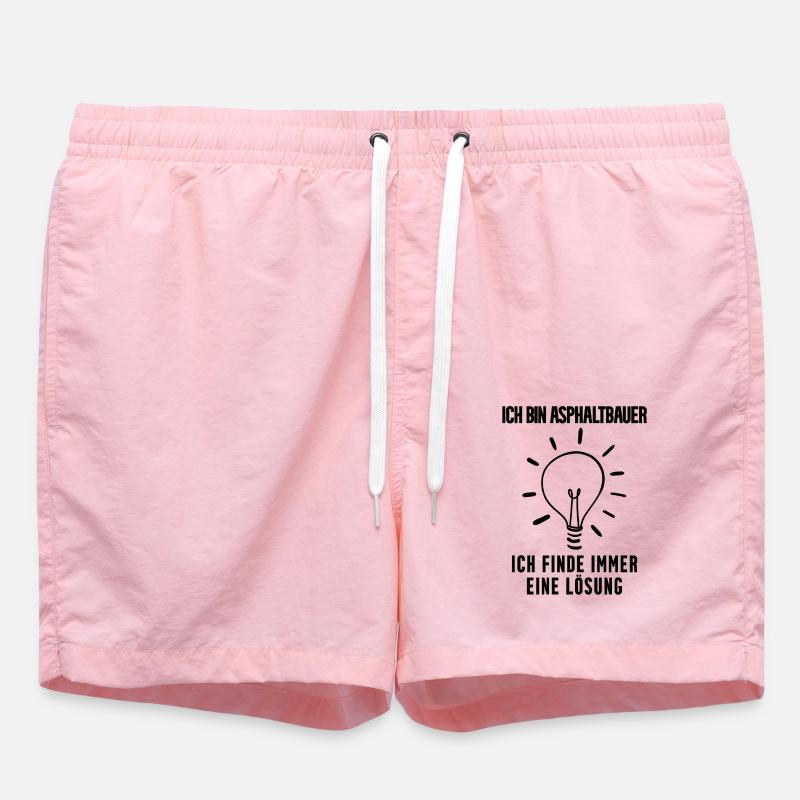 Asphaltbauer Beruf Ausbildung - Badeshorts - Pink