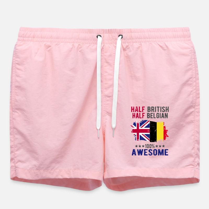 Halb Brite Halb Belgier - Badeshorts - Pink