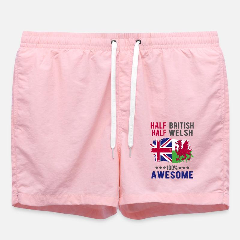 Halb Brite Halb Waliser - Badeshorts - Pink