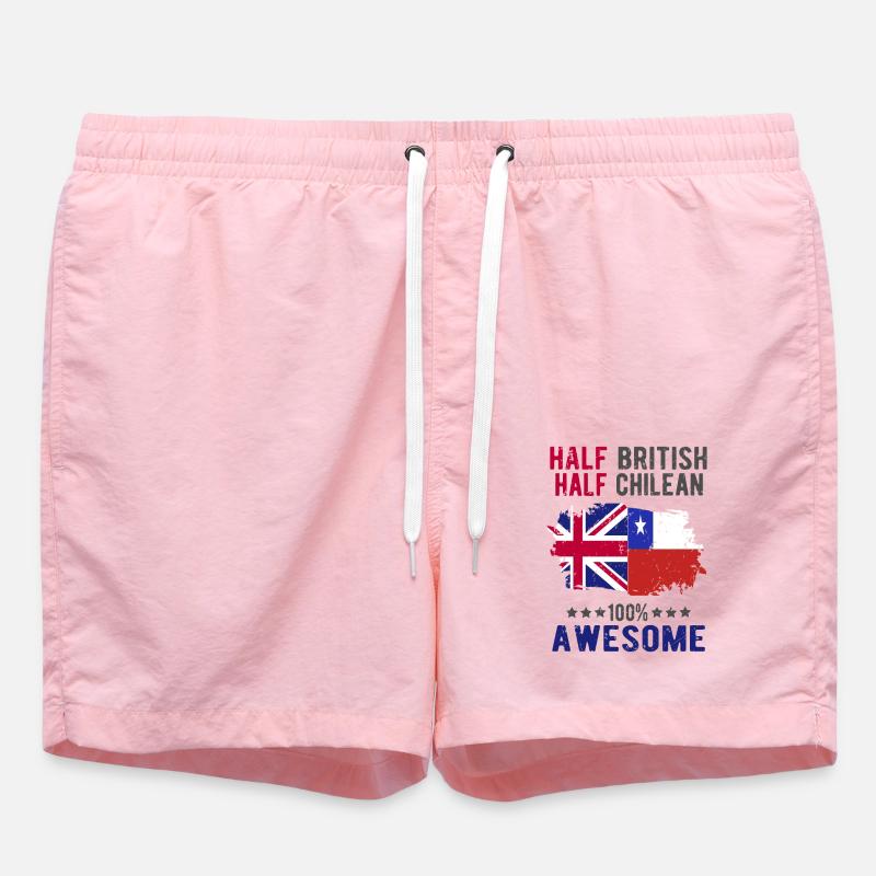 Moitié britannique moitié chilien - Short de bain - rose