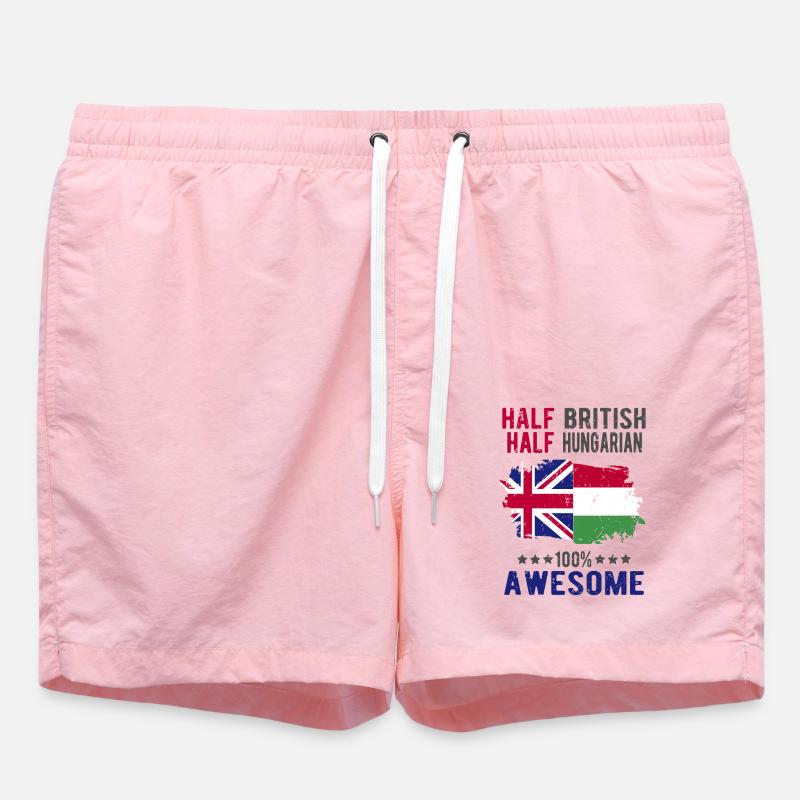 Halb Brite Halb Ungar - Badeshorts - Pink