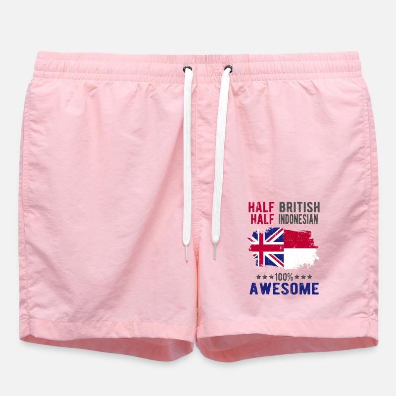 Moitié britannique moitié indonésienne - Short de bain - rose