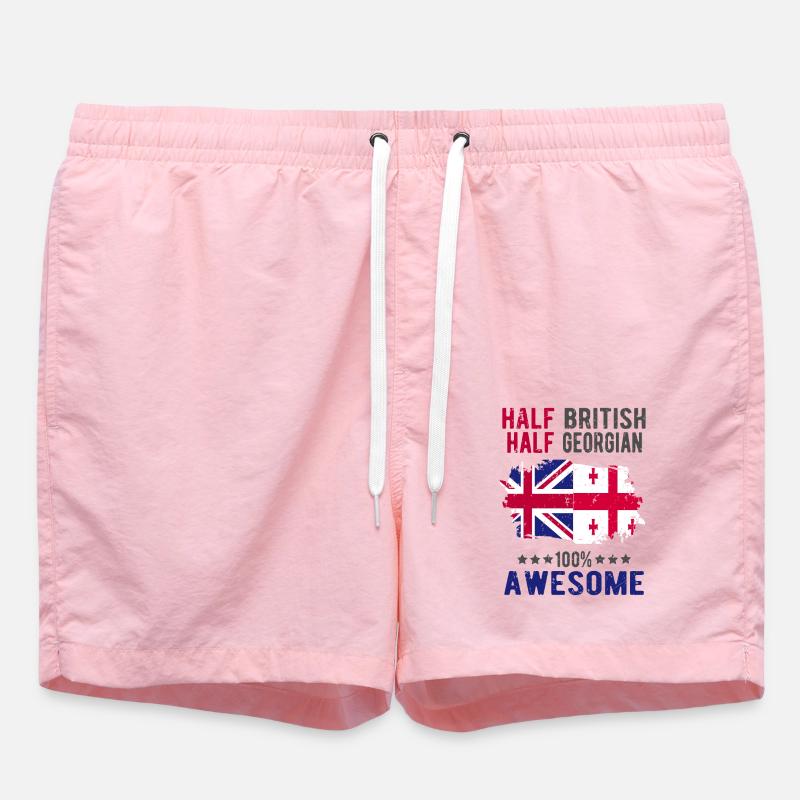 Halb Brite Halb Georgier - Badeshorts - Pink