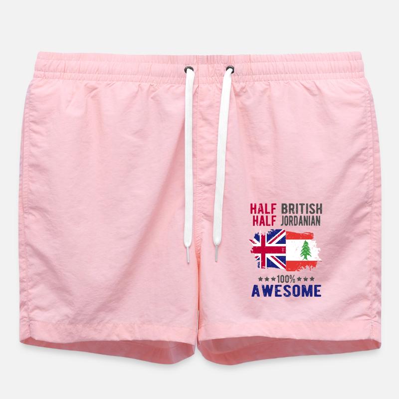Moitié britannique moitié jordanien - Short de bain - rose