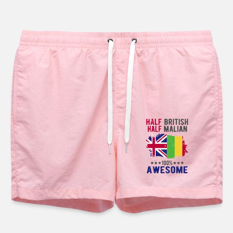 Halb Brite Halb Malier - Badeshorts - Pink