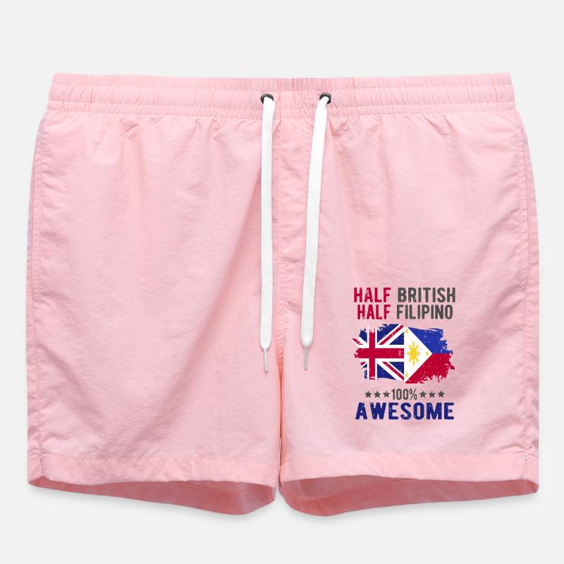 Moitié britannique moitié philippin - Short de bain - rose