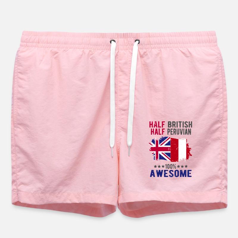 Moitié britannique moitié péruvien - Short de bain - rose