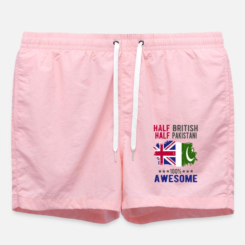 Half British Half Pakistanis - Swim Trunks - pink