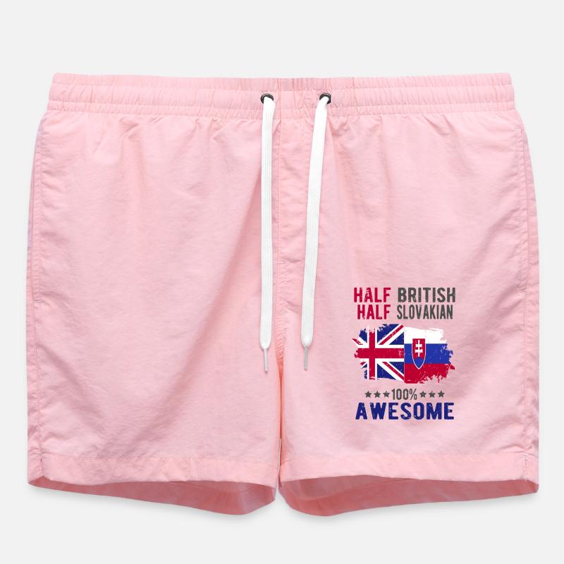 Halb Brite Halb Slowake - Badeshorts - Pink