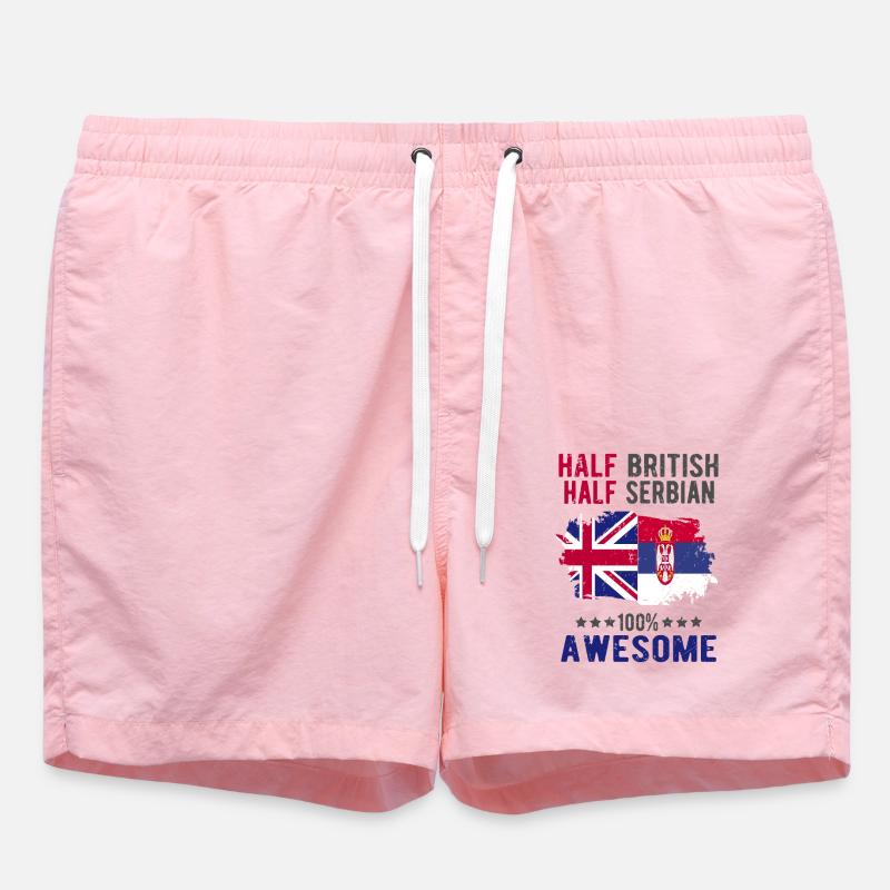 Halb Brite Halb Serbier - Badeshorts - Pink