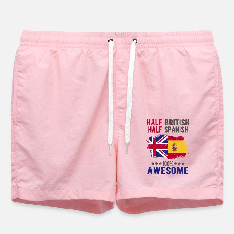 Moitié britannique moitié espagnole - Short de bain - rose
