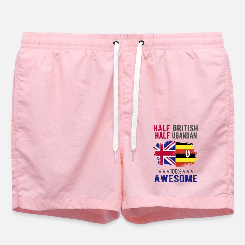 Halb Brite Halb Ugander - Badeshorts - Pink