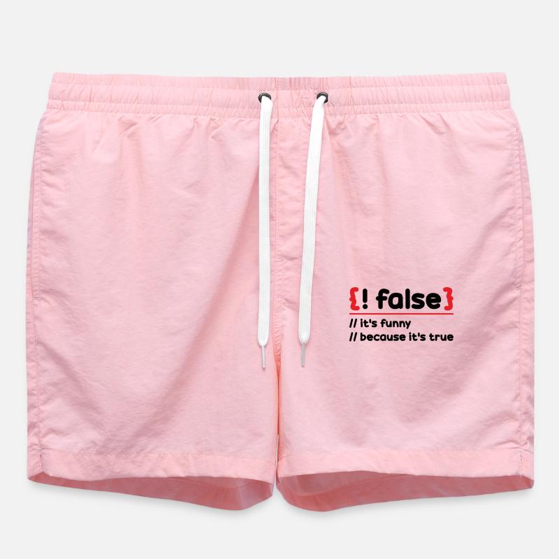 Programmer Programming Software Coding Encoder - Swim Trunks - pink