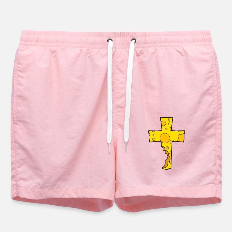 Symbole croix fromage - Short de bain - rose