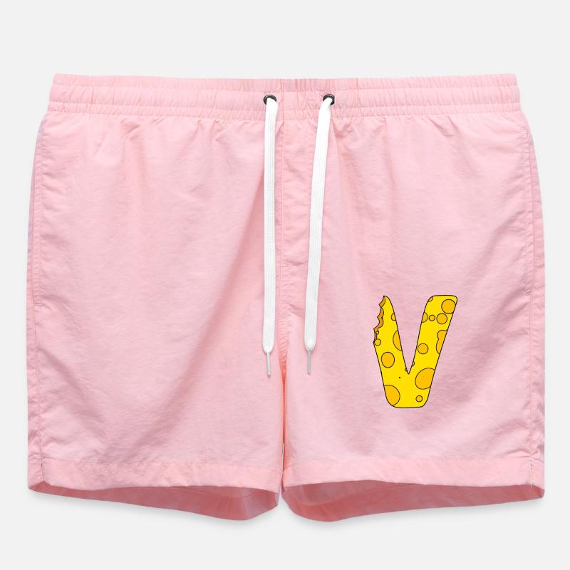 Buchstabe V - Badeshorts - Pink