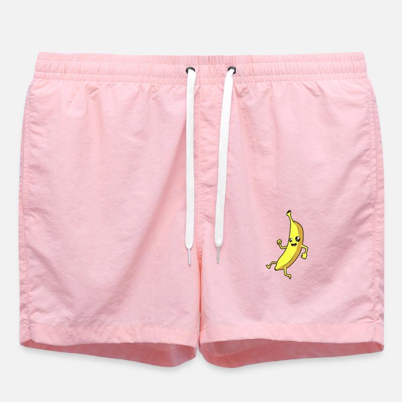 Kawaii Comic Banane - Short de bain - rose