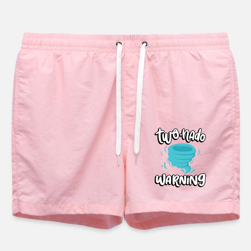 Zwei-nado Warnung 2. Geburtstag | Tornado - Badeshorts - Pink