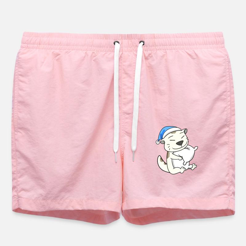 Cat cat breed Devon Rex - Swim Trunks - pink