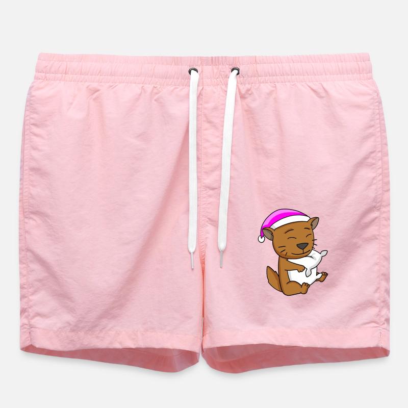 Cat cat breed Somali - Swim Trunks - pink