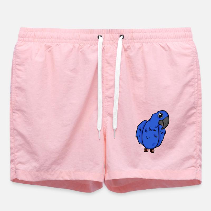 Hyacinth Macaw Parrot Bird - Swim Trunks - pink