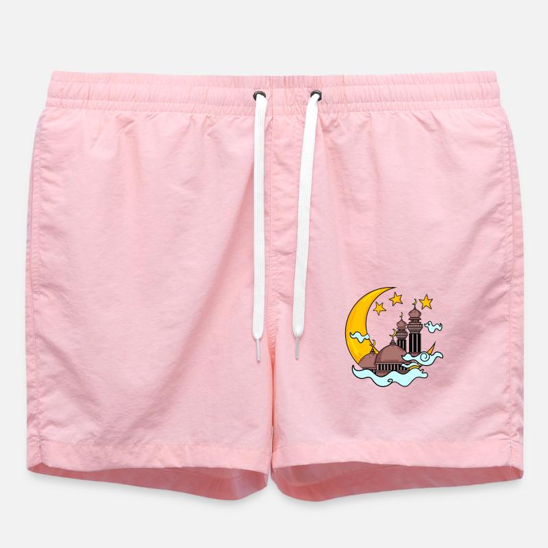 Mosquée avec croissant - Short de bain - rose