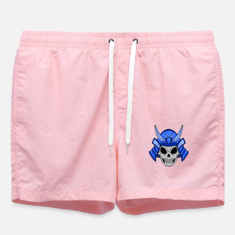 Samurai Skull - Swim Trunks - pink
