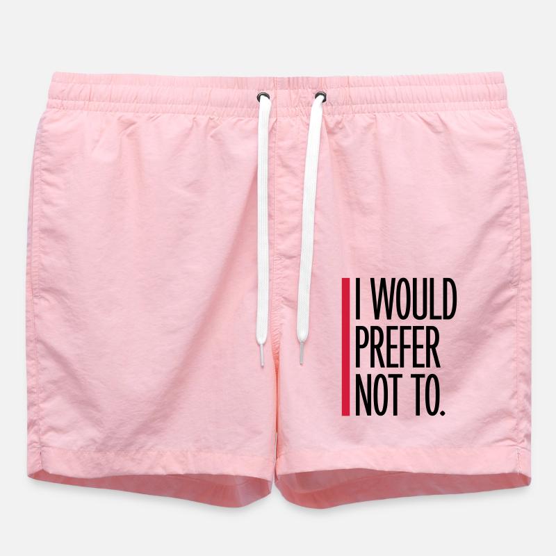 I prefer not to - Badeshorts - Pink