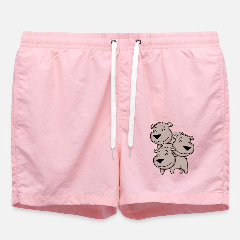 Cute Bears - Bear - Swim Trunks - pink