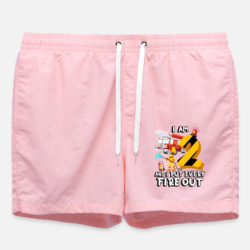 Pompiers pompiers J’ai 2 ans - Short de bain - rose