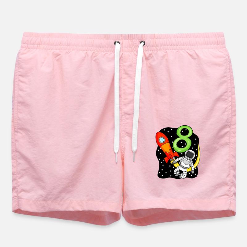8 years old Young astronaut - Swim Trunks - pink