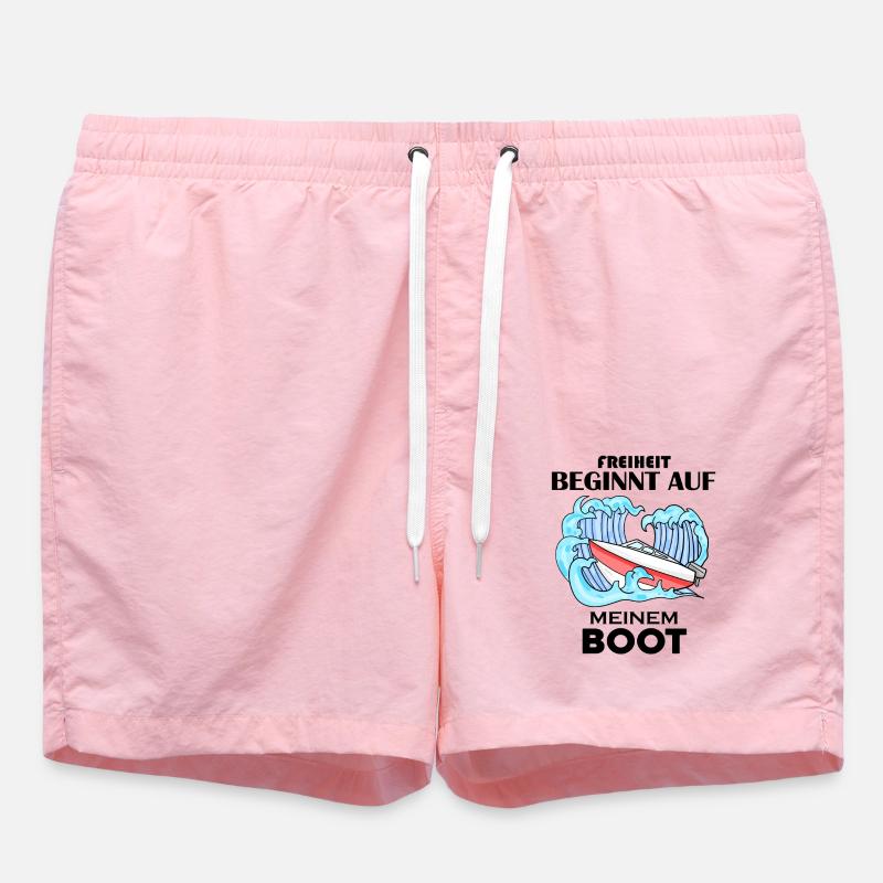 Boot Spruch Geschenk - Badeshorts - Pink