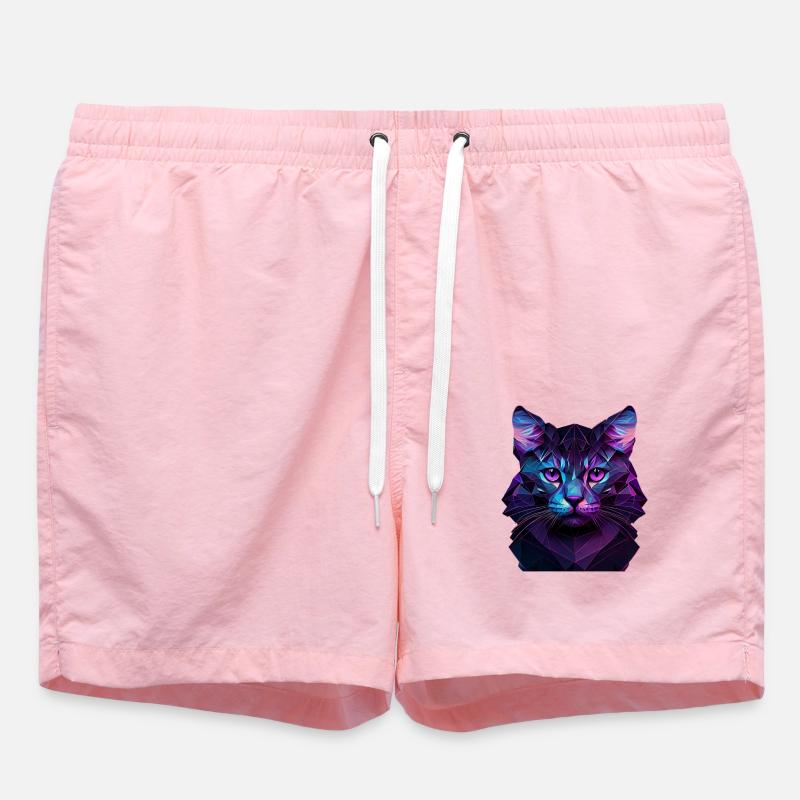 Chaton Chaton Chat Polygone Chat - Short de bain - rose