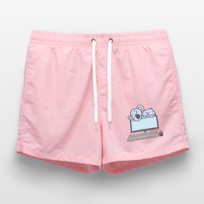 Koala Computer Nerd Programmer Gift Swim Trunks