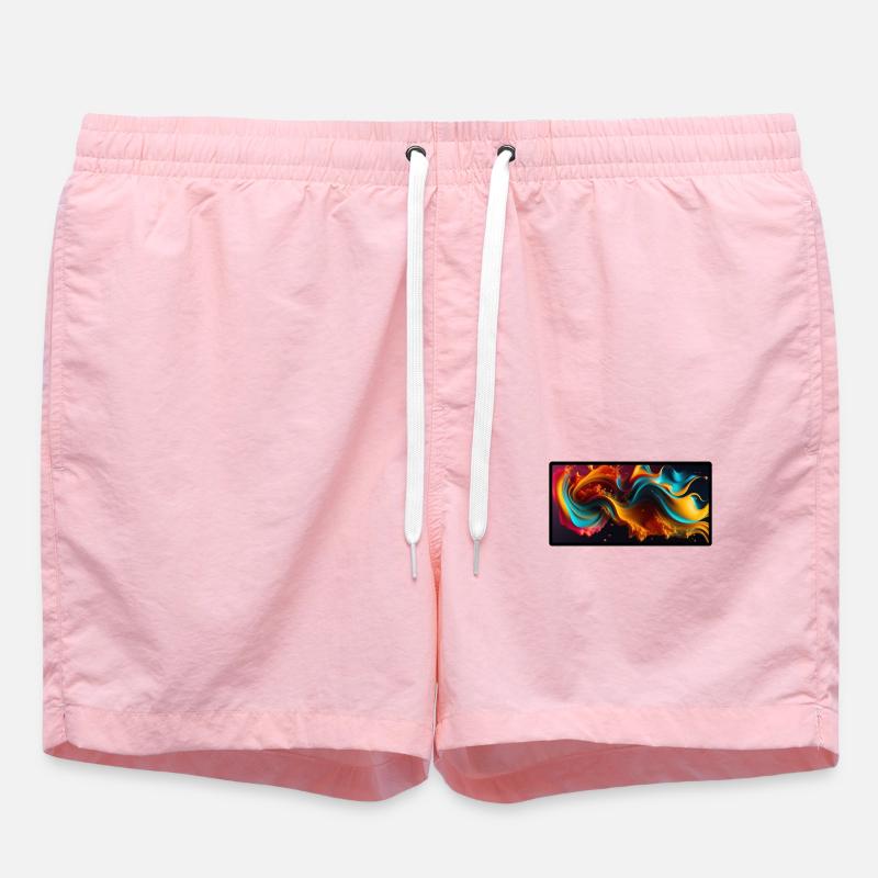 T-shirt avec un dégradé intriguant - Short de bain - rose
