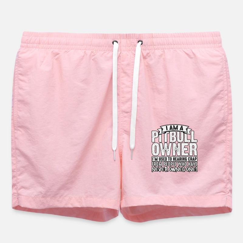 I am a pitbull owner - Swim Trunks - pink