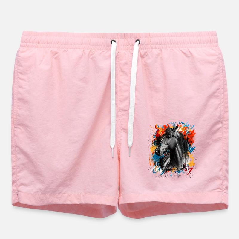 Pferd - Badeshorts - Pink