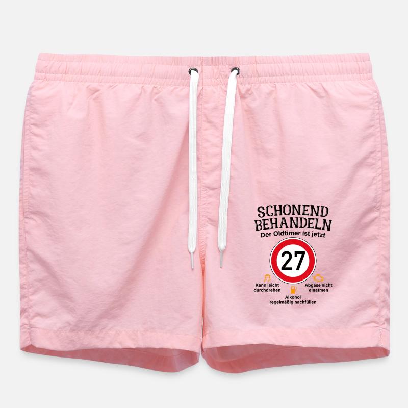 27. Geburtstag Schonend Behandeln Oldtimer Ist 27 - Badeshorts - Pink
