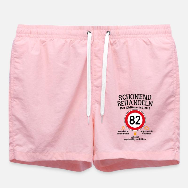 82. Geburtstag Schonend Behandeln Oldtimer Ist 82 - Badeshorts - Pink