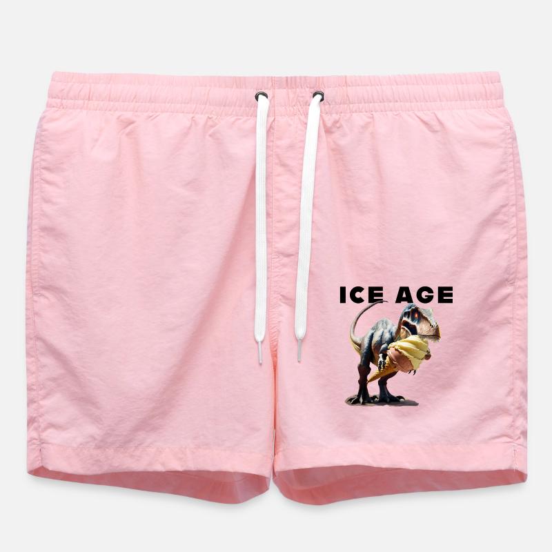 Eiszeit mit Dinosaurier - Badeshorts - Pink