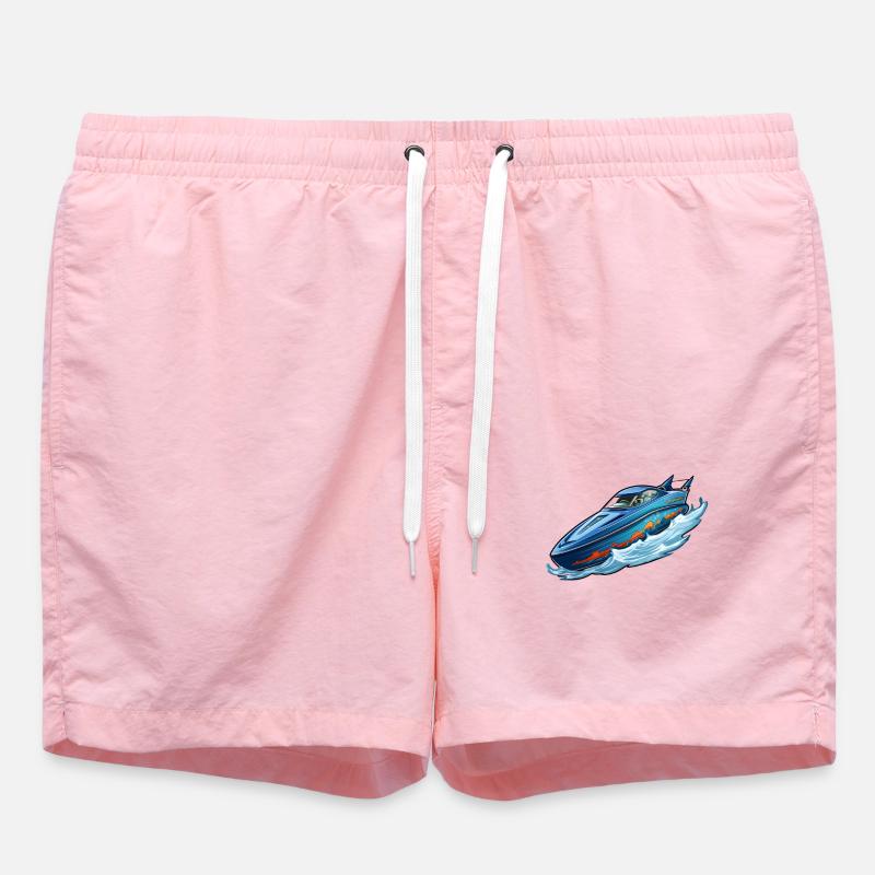 Rennboot Schnellboot - Badeshorts - Pink