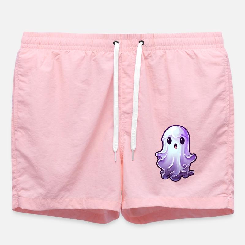 Kawaii Ghost Halloween Anime - Short de bain - rose