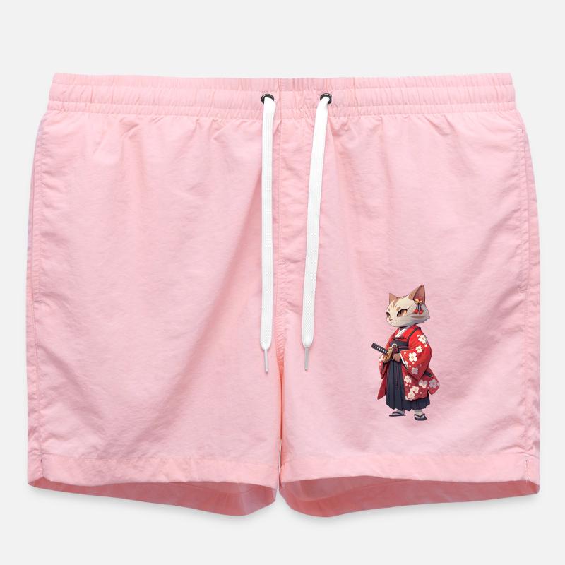 Chat d’Asie Samouraï japonais Samouraï - Short de bain - rose