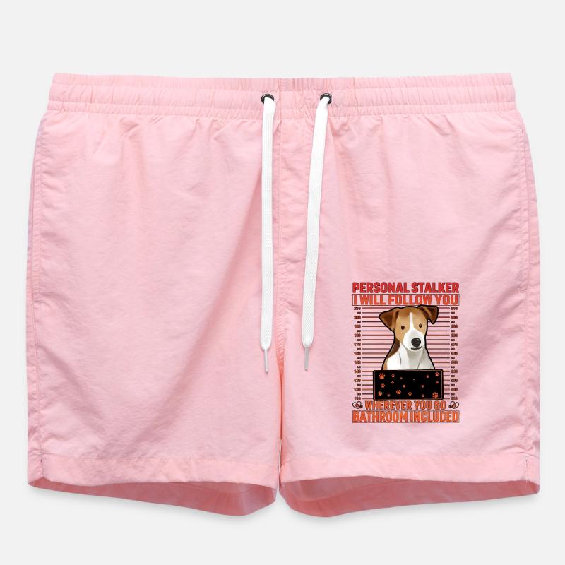 Jack Russell Terrier Lustiger Spruch - Badeshorts - Pink