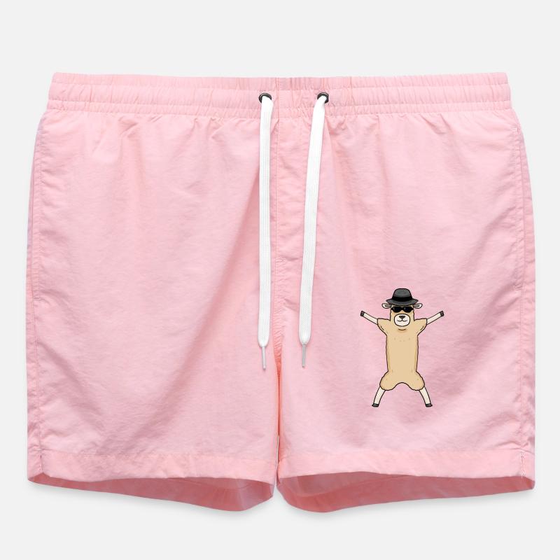 Cool Hug Alpaca - Swim Trunks - pink