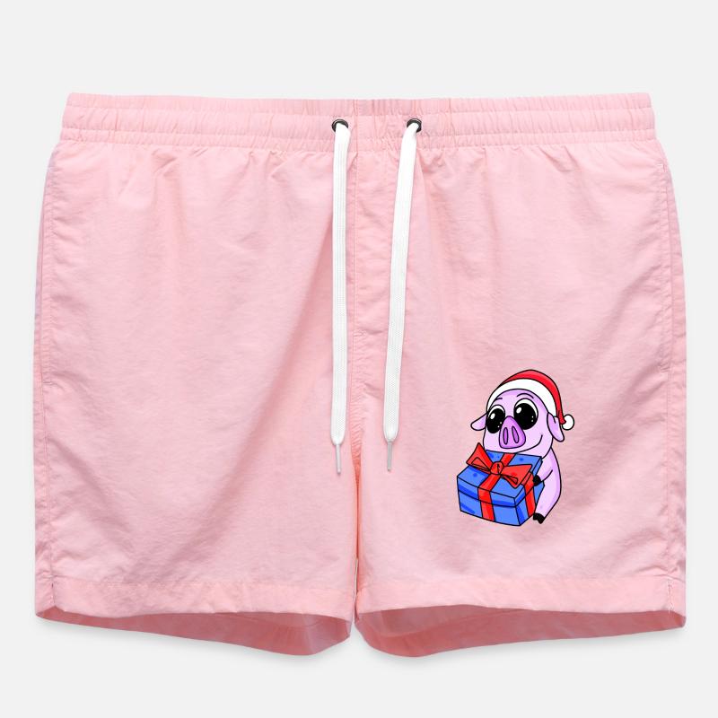 Cochon Noël - Short de bain - rose