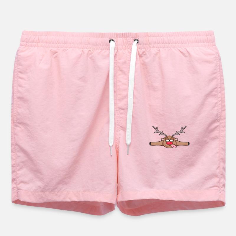 Roe deer lying down - Swim Trunks - pink