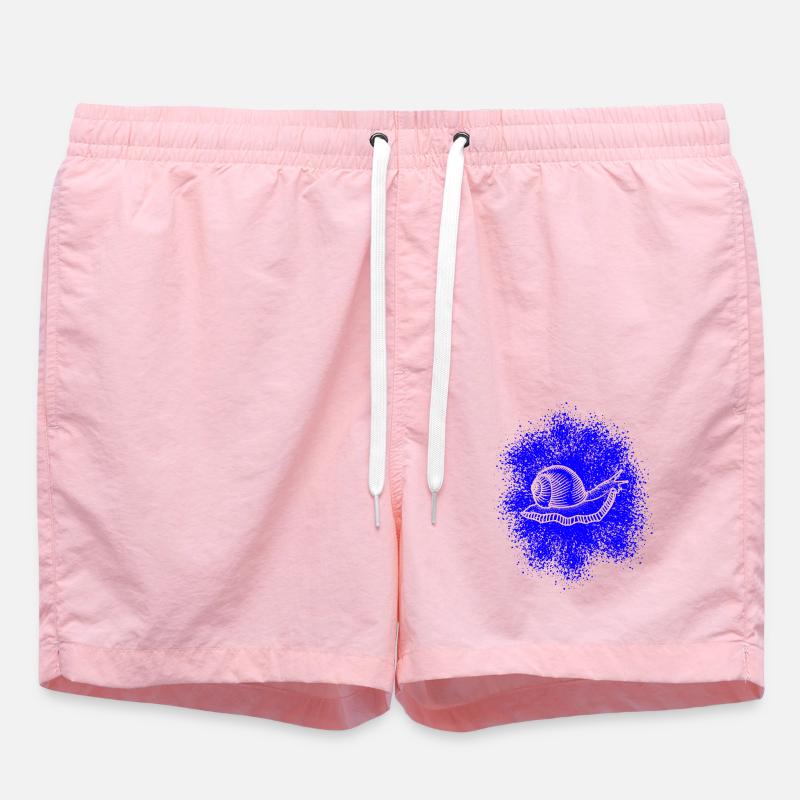 Snail with snail shell - Swim Trunks - pink