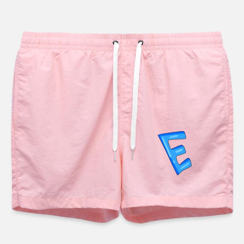 Letter E Initial point - Swim Trunks - pink