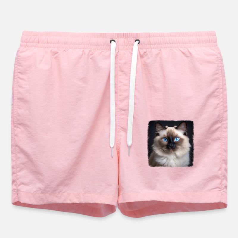 Chat de Birmanie Birma Katze - Short de bain - rose